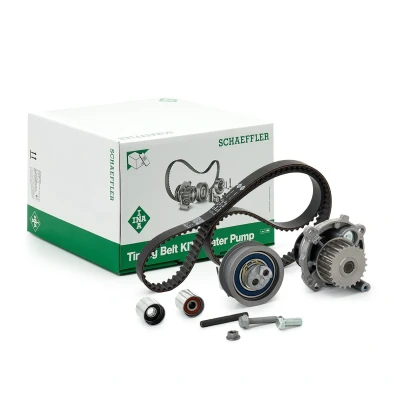 Bilde av INA 530 0445 32 vannpumpe + Registerreimsett med VOLKSWAGEN: Passat B6 Variant, Touran I, Golf 5, SKODA: Octavia 2 Combi