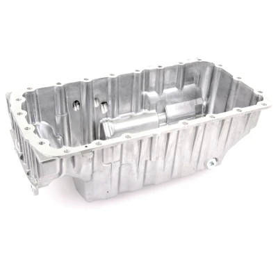 Bilde av VAICO V22 0453 Bunnpanne med oljeplugg hull for oljenivåmåler, uten oljekartetning, tetningsring Aluminium Original Quality