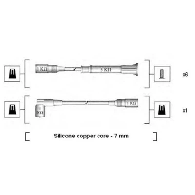 Bilde av MAGNETI MARELLI 941075050547 Pluggledninger BMW: 5 Sedan