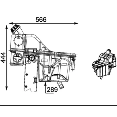 Bilde av MAHLE ORIGINAL CRT 34 000S Ekspansjonstank med deksel