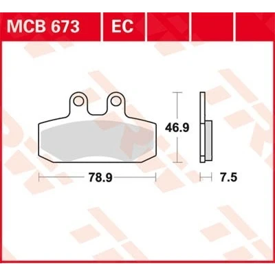 Bilde av TRW Organic Allround MCB673 Bremseklosser