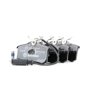 Bilde av BREMBO P 85 058 Bremseklosser inkl. slitasjevarselkontakt med bremsecaliperskruer uten tilbehør VOLKSWAGEN: Sharan I, SEAT: Alhambra I