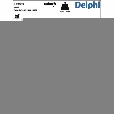 Bilde av Bremseklosser sett DELPHI LP3863