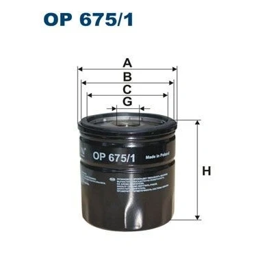 Bilde av FILTRON OP 675/1 Oljefilter 3/4 16 UNF Påskruingsfilter FORD: Ranger Mk2, MAZDA: BT 50 Pick up