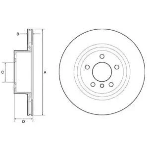 Bilde av DELPHI BG4644C Bremseskiver 330 20 5 ventilert belagt høy karbon uten hjullager, ABS sensorring BMW: X3, X4