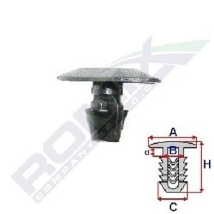 Bilde av ROMIX A82031 klips, pynte /beskyttelseslist PEUGEOT: 307 Stasjonsvogn, 607 Sedan