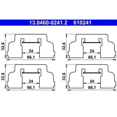 Bilde av Tilbehørsett, bremseklosser, Framaksel, dacia logan, logan mcv, sandero, renault i, kombi sandero/stepway 41 02 714 17