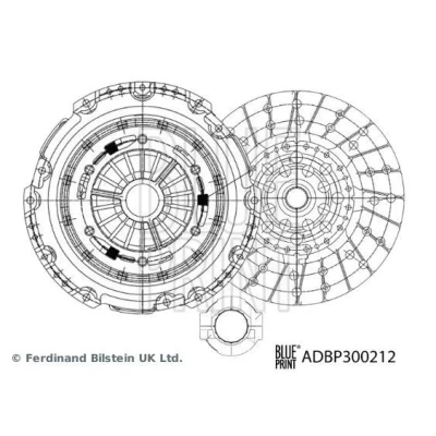 Bilde av BLUE PRINT ADBP300212 Clutch tre deler med syntetisk fett 260mm