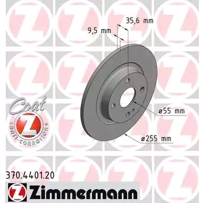 Bilde av ZIMMERMANN COAT Z 370.4401.20 Bremseskiver 255 10 5/4 4 100 fullt ut belagt MAZDA: MX 5 IV