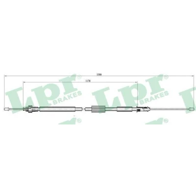 Bilde av LPR C0465B Bremsekabel 1275/1163 Skivebrems