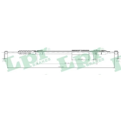 Bilde av LPR C0555B Bremsekabel 1106/763 Trommelbrems OPEL: Corsa C Hatchback