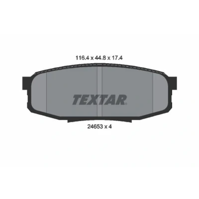 Bilde av TEXTAR 2465301 Bremseklosser ikke klargjort for slitasjeindikator TOYOTA: Land Cruiser 200, Tundra II Pick up