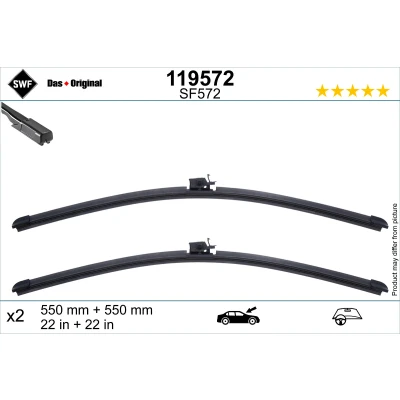 Bilde av Vindusvisker Swf 119572 550, 550mm foran med spoiler for venstreratt MERCEDES BENZ: GLC SUV, C Klasse T modell, EQC