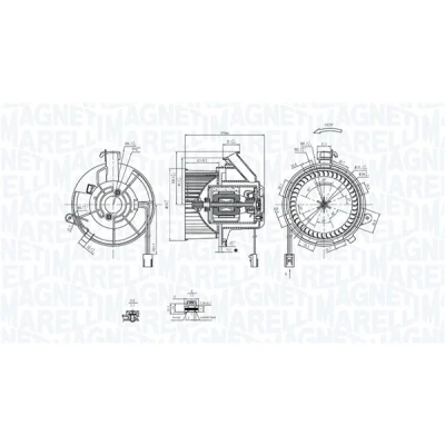 Bilde av MAGNETI MARELLI 069412290010 Elektromotor, innendørsvifte 12