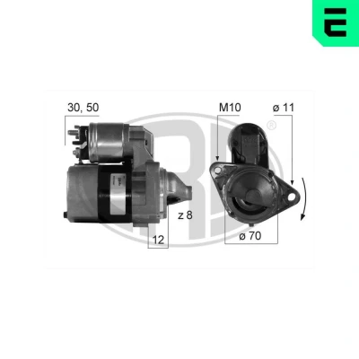 Bilde av ERA 220154A Starter 12 0,7 8 NISSAN: Primera Hatchback, Almera II Hatchback