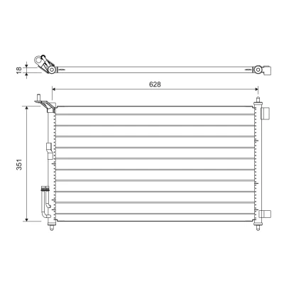 Bilde av VALEO 817836 Kondensator med tørker 15 10 Aluminium 351 R 134a