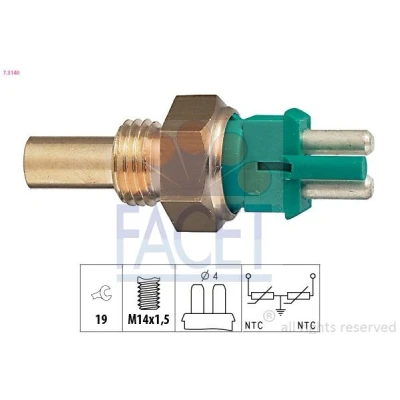 Bilde av FACET 7.3140 Sensor, kjølemiddeltemperatur Made in Italy OE Equivalent