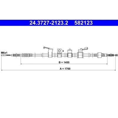 Bilde av ATE 24.3727 2123.2 Bremsekabel 1760