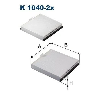 Bilde av FILTRON K 1040 2x Kupéfilter Partikkelfilter 182 190 30 RENAULT: MEGANE 1