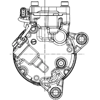Bilde av MAHLE ORIGINAL ACP 599 000P Kompressor 6VS14ec 12V R1234yf, R134a med magnetkobling BMW: X2