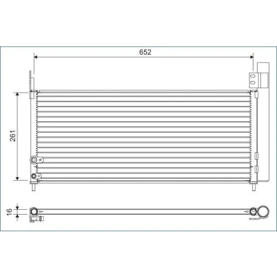 Bilde av VALEO 822640 Kondensator med tørker Aluminium 261