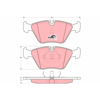 Bilde av TRW COTEC GDB1064 Bremseklosser klargjort for slitasjeindikator JAGUAR: XJ Sedan, XJS Cabrio, XK 8 Coupé, DAIMLER: Sedan