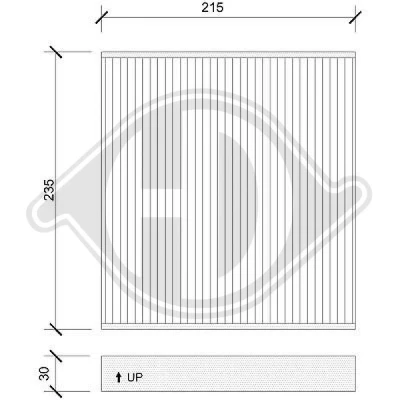 Bilde av DIEDERICHS DCI1139 Kupéfilter Karbonfilter 215 235 30 Climate LEXUS: GS II