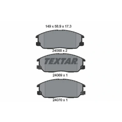 Bilde av TEXTAR 2406801 Bremseklosser med akustisk slitasjevarsel KIA: SORENTO 1