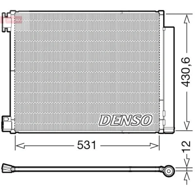 Bilde av DENSO DCN23039 Kondensator med tørker R 134a