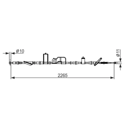 Bilde av BOSCH 1 987 482 918 Bremsekabel 2265, 2082 HONDA: CR V 2