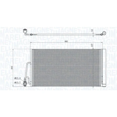 Bilde av MAGNETI MARELLI 350203861000 Kondensator med tørker 645x337x12 337 645 12 MINI: Hatchback, Countryman, Clubman