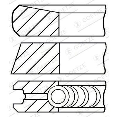 Bilde av GOETZE ENGINE 08 422400 00 Stempelringsett 96