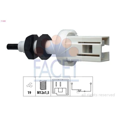 Bilde av FACET 7.1250 bremselysbryter mekanisk M12x1,5 Made in Italy OE Equivalent