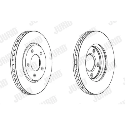 Bilde av JURID 563030JC Bremseskiver 281 28 5 114,3 ventilert belagt uten skruer CHRYSLER: VOYAGER 4