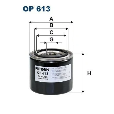 Bilde av FILTRON OP 613 Oljefilter 3/4 16 UNF Påskruingsfilter