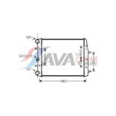 Bilde av PRASCO SAA2005 Radiator Aluminium 430 414 23 med hurtigkoplinger Kjøleribber satt sammen mekanisk SKODA: Fabia 2, 1 Combi