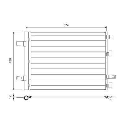 Bilde av VALEO 812883 Kondensator med tørker 12 9 Aluminium 427