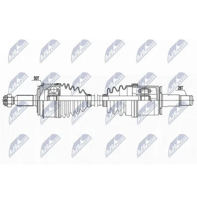 Bilde av Drivaksel, Framaksel venstre, mitsubishi pajero iii, canvas top MR410664, MR453383