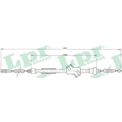 Bilde av LPR C0044B Bremsekabel 1375/1175 Skivebrems AUDI: Cabriolet B4