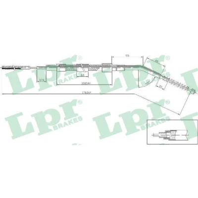 Bilde av LPR C0068B Bremsekabel 1760/1190 Trommelbrems BMW: 3 Cabrio