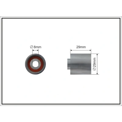Bilde av Styrerulle kilerem tannrem, audi,seat,skoda,vw, 06D 109 244D, 244E