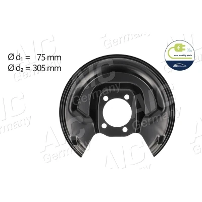 Bilde av AIC 58262 Bremseskjold venstre bakaksel TOYOTA: Yaris II Hatchback, III Hatchback