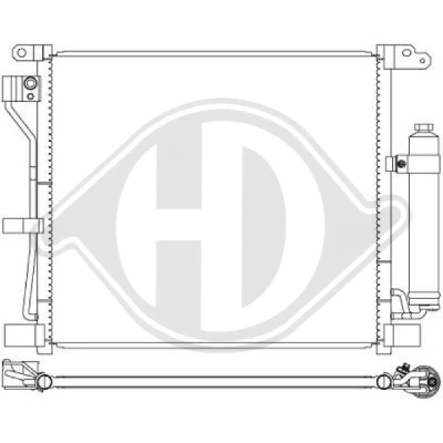 Bilde av DIEDERICHS DCC1719 Kondensator med tørker Climate NISSAN: NP300 Navara Pick up