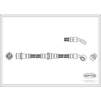Bilde av CORTECO 19032507 Bremseslange bakaksel 180