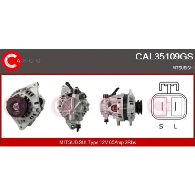 Bilde av CASCO CAL15250AS Dynamo 12V 120A VOLKSWAGEN: Multivan 5 (7HM, Transporter 5, Bus, AUDI: A4 B5 Sedan, Avant, TT Coupé