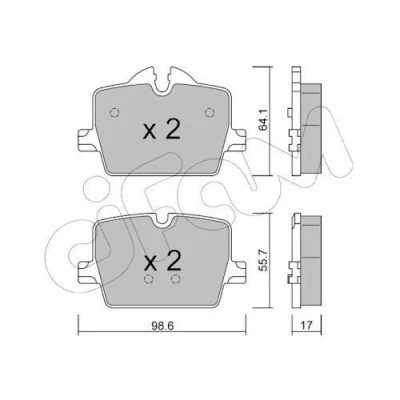 Bilde av CIFAM 822 1265 0 Bremseklosser klargjort for slitasjeindikator BMW: 3 Sedan