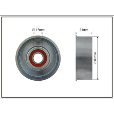Bilde av Strammerull, kilerem med ribber, nissan primera, primera hatchback, kombi, x trail i, ii, renault koleos 11 95 5JA 00