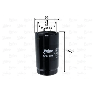 Bilde av VALEO 586149 Oljefilter M22x1.5 Påskruingsfilter IVECO: DAILY 3 Kasten/Kombi,
