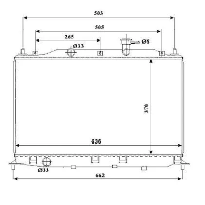 Bilde av NRF 53822 Radiator Aluminium 650 370 15 Kjøleribber loddet HYUNDAI: ACCENT 3 Stufenheck