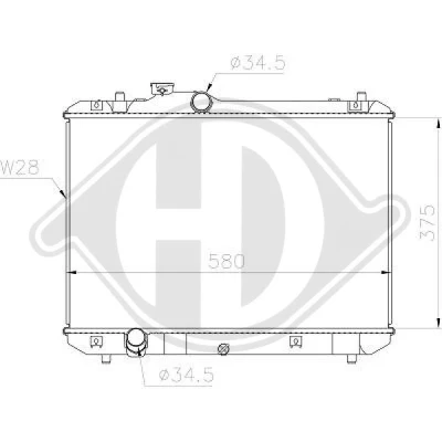 Bilde av DIEDERICHS DCM3101 Radiator 375 555 16 Climate